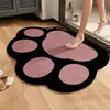 Tapete de banho de terra de diatomáceas com pegadas, tapete de banheiro, tapete absorvente e antiderrapante para a entrada do vaso sanitário, durável e fácil de limpar