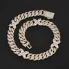 Corrente cubana de hip-hop transfronteiriça de 20 mm com flores e bolhas, colar com zircônia, acessórios de nicho, joias personalizadas