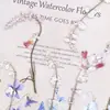 Um buquê de flores secas roxas, materiais de flores prensadas para DIY, flores reais para pintura com adesivos infantis, decoração DIY para porta-retratos, materiais de flores secas