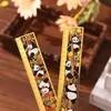 Marcador de página de panda, estilo chino clásico, metal, color latón, marcador de página con forma de regla, de alta gama y exquisito, adecuado como recompensa para estudiantes o marcador de página personalizado.