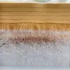 Ribete de piel sintética de conejo mejorado de 1 cm de ancho, encaje de tela no tejida hecho a mano para bricolaje, para trajes Tang, Hanfu, linternas de danza del león y otros accesorios, tira plana
