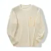 Alternativa Acessível para Roupas Leves ao Ar Livre~ Estilo Casal Unissex Outono e Inverno Pulôver Leve de Fleece Gola Redonda Camiseta de Manga Longa Camada Base