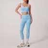 Conjunto de Roupa de Yoga Feminino: Conjunto Fitness Duas Peças de Cintura Alta, Levanta Bumbum, Justo, Esportivo, Casual, Calça de Corrida Yoga, Fashion e de Secagem Rápida