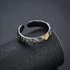 Anel de pedra vintage em ouro, moderno, masculino, distinto, abertura, anel ajustável, joia, imitação, anel de pedra de prata tailandesa