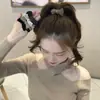 Goma para el pelo anudada simple estilo coreano color café con leche versátil moño para el pelo juvenil dulce alta elasticidad anillo para el pelo banda de goma