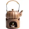 Cerámica Leña Vigas Elevadoras Hogar Cerámica Gruesa Tetera Retro Japonés Estufa Cálida para Té Cuerda Anti-Quemaduras Juego de Té Kung Fu