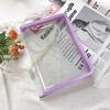Bolsa de Almacenamiento Transparente con Cierre de Cremallera de PVC para Portátiles, Papelería, Documentos y Recibos, Bolsa Portátil para Archivos