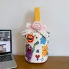 Venta al por mayor del fabricante Bolso de mano artístico de moda Bolso de lona Bolso tipo cubo de gran capacidad para mujer 2026 Nuevo Bolso para almuerzo de trabajo