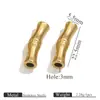 Acero Inoxidable Chapado en Oro Junta de Bambú Tubo Curvo Cuentas de Peces Pequeños Cuerda Hecha a Mano Materiales Accesorios Pulsera para Ensartar DIY Accesorios de Decoración de Acero