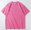 Camiseta Vintage Lavada com Logo Personalizado, Transfronteiriça 230g Algodão Puro Pesado Tamanho Europeu Manga Curta Marca Tendência Plus-Size Camiseta Masculina
