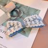 Denim Lace Tecido Bow Duckbill Clipe Francês de Alta Qualidade Simples Elegante Grampo de Cabelo Estilo Coreano Franja Clipe Lateral para Mulheres