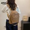 Mochila Casual Simples Feminina, Bolsa de Nylon Repelente à Água, Mochila, Bolsa de Ombro Multifuncional, Bolsa Escolar Versátil para Estudante