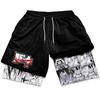 Estación Independiente de Comercio Exterior Aliexpress Verano Nuevo Animación Europea y Americana Pantalones Casuales Rectos de Cinco Cuartos Shorts de Doble Capa para Hombre
