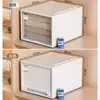 Caixa de armazenamento de plástico tipo gaveta de instalação gratuita, caixa de armazenamento de guarda-roupa doméstico, caixa de armazenamento de roupas combinadas multicamadas, atacado
