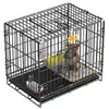 Gaiola Reforçada para Cachorro, Gaiola de Ferro Dobrável para Cães Pequenos de Interior com Bandeja Higiênica, Casa para Gatos, Cercado para Coelhos, Galinheiro, Gaiola para Animais de Estimação, Grande Quantidade em Estoque