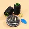 Set de Agujas de Coser y Hilo para el Hogar, Caja de Agujas de Coser y Hilo, Hilo de Coser, Hilo de Coser Hecho a Mano, Hilo Negro, Hilo Blanco