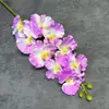 Flor Artificial de Haste Única com 9 Flores de Orquídea Borboleta para Decoração de Casamento, Hotel, Decoração de Casa, Arranjo de Flores, Enfeites de Flores Artificiais Atacado Transfronteiriço