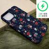 Suministro Transfronterizo de Funda para Teléfono Floral Retro Azul Marino Manzana 15 Mate iPhone 17Pm Funda Magnética Al por Mayor
