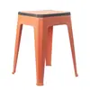 Taburete de Plástico para el Hogar para Adultos Cuadrado Sala de Estar Apilable Taburete de Comedor Nórdico Simple Taburete Alto Venta al por Mayor