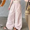 Conjunto de Verão Doce e Fresco para Meninas 2026 Novo Estilo Coreano Tendência Camiseta com Grafite Calças Cargo Finas e Tendência Conjunto de Duas Peças