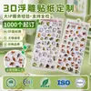 Pegatinas de Relieve Estéreo 3D Transfronterizas Personalizadas para Decoración de Jardín de Infancia, Pegatinas de Cristal Transparentes Impermeables, Pegatinas de Gelatina
