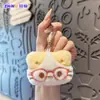 Múltiples Estilos de Llaveros de Peluche de Gato Bordados, Colgantes de Cadena de Cuentas de Cabeza de Gatito Suaves y Lindos, Accesorios para Mochilas de Niña, Regalos