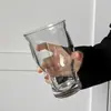 Estilo Ins Popular Taza de Vidrio de Boca Ancha para Jugo Taza Alta Creativa para Café Americano Helado Cerveza Bebidas Venta al por Mayor