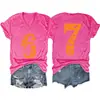 Camiseta Estampada Tendência Manga Curta Plus Size 100kg para Mulheres, Estilo Verão, Caimento Solto, Marca de Moda High Street, Camiseta Básica Gola V