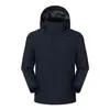 Chaqueta tres en uno roja Zhuque hecha a medida, unisex, con capucha, conjunto de dos piezas, a prueba de viento, impermeable y resistente a la abrasión para exteriores, con diseños estampados y bordados