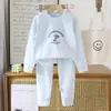 Novos Conjuntos Infantis Outono e Inverno, Roupas e Calças de Outono, Roupas Infantis 100% Algodão, Pijamas Infantis Casuais Fofos, Fornecimento de Fábrica