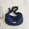 Bolso cruzado informal de estilo coreano con cordón, gran capacidad, adecuado para ir al trabajo y viajar, estampado floral vintage, bolso tipo dumpling informal y único