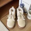 Botas de Nieve Cálidas de Algodón Grueso Forradas de Polar Zapatos Esponjosos Botas de Nieve 2024 Invierno Nuevo Terciopelo Maillard Moda