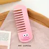 Pente de Cabelo Macaron Cor Sólida Dentes Largos, Retangular, Desembaraçante, Pente Fofo de Dentes Grandes, Pente para Penteado Transfronteiriço
