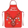 Nuevo Delantal Impermeable de Navidad Delantal de Dibujos Animados Delantal de Papá Noel para Cocina del Hogar Resistente al Aceite y a las Manchas