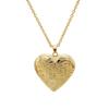 Collar con marco de fotos en forma de corazón abierto, de acero inoxidable, plata y oro, con diseño de aerosol, venta transfronteriza de Amazon