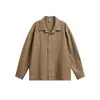 Ropa Vintage Yidao Otoño 2026 Nueva Camisa de Cuello Cubano Texturizada Estilo Old Money de Manga Larga para Hombres y Mujeres, Top Holgado con Calados