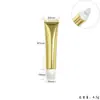 10g 20g Tubo Flexível Cosmético Composto Alumínio-Plástico Dourado/Prateado para Creme para Olhos, Sérum, Óleo Essencial, Loção, Frasco de Embalagem Vazio