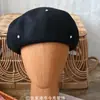 Nuevo sombrero de pintor con pedrería estilo socialité francesa de otoño e invierno estilo coreano para mujer, boina de lana tridimensional adelgazante para la cara estilo japonés
