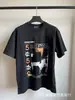 Erd Melancólico Rico Segunda Generación Estampado de Letras Viejo Holgado Retro Vintage Camiseta de Manga Corta para Hombre y Mujer Tendencia Verano