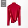 Camisa Base Manga Longa Gola Alta Meia em Modal para Mulheres, Novo Estilo Outono 2026, Blusa Top Justa Tamanho Plus