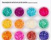Kit de Pó de Concha para Nail Art 12 Cores, Decorações de Unhas de Cristal para Fototerapia, Atacado de Suprimentos para Nail Art, Acessórios para Nail Art