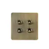 Enchufe de Pared Retro de Palanca Cepillada Bronce Hong Kong Singapur Malasia Oriente Medio Estándar Británico 13A