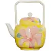 Colección de Juego de Té Cerámico para el Hogar Pintado a Mano con Lirio Amarillo de Porcelana Arita de las Dinastías Tang y Song, Juego de Té Kung Fu, Tetera, Gaiwan, Tazas de Té