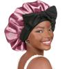 Sombrero redondo con lazo de cinta latina transfronterizo de Amazon, de seda sintética, para el cuidado del cabello, de ala ancha, turbante para niños, gorro de dormir