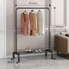Perchero vertical de pie para ropa perchero colgante para ropa de dormitorio móvil con ruedas hogar sala de estar influencer perchero de secado de lujo ligero