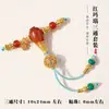 Set de Tres Piezas de Ágata Roja Accesorios de Eje Universal para Manualidades Componentes para Pulseras DIY Colección Bodhi Estrella-Luna