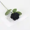 Rosas Negras Artificiales Más Vendidas Transfronterizas para Decoraciones de Halloween y Festival de Fantasmas, Materiales Florales Serie Oscura Estilo Gótico