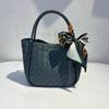 Bolso Nuevo de Mano Tejido a Mano de Cuero Genuino para Mujer Bolso Cesta de Verduras Bolso de Hombro Cruzado Bolso de Compras Bolso para Madre