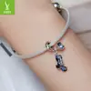 Colgante de accesorios para motocicleta deportiva original Ziyun de plata Accesorios geniales europeos y americanos Plata de ley s925 con cuentas SCC2364