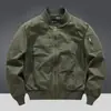 Chaqueta abrigo de trabajo de color liso para primavera y otoño de estilo americano avanzado, diseño multibolsillos, chaqueta superior juvenil estilo motocicleta